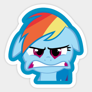 Angry Rainbow Dash Sticker